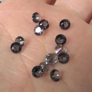 Small Round Facetted Mystic Topaz Stones